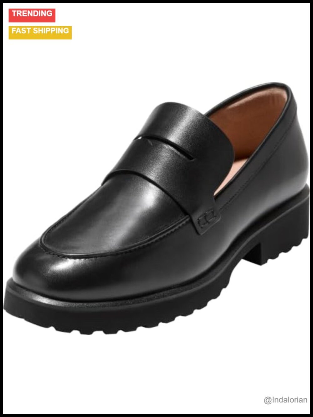 Penny Loafer Leather Round Toe Pull-On Business Casual Walking